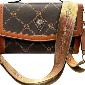 Valentino Orlandi Brown and Tan Crossbody Bag